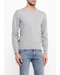 Мужской серый свитер с v-образным вырезом от Y.Two