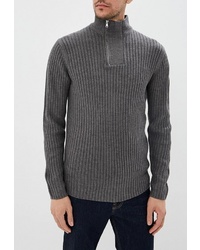 Мужской серый свитер с воротником на молнии от Burton Menswear London