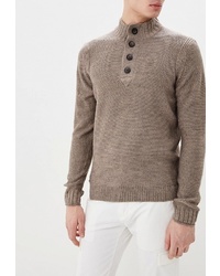 Серый свитер с воротником на пуговицах от Kensington Eastside