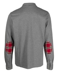 Мужской серый свитер с воротником поло от Sun 68