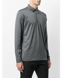 Мужской серый свитер с воротником поло от Canali