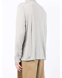 Мужской серый свитер с воротником поло от Polo Ralph Lauren