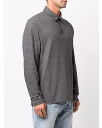 Мужской серый свитер с воротником поло от Vince
