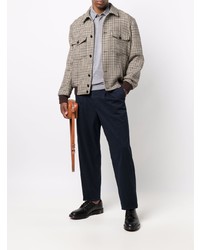 Мужской серый свитер с воротником поло от Paul Smith