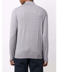 Мужской серый свитер с воротником поло от Paul Smith
