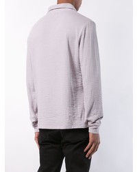 Мужской серый свитер с воротником поло от Alex Mill