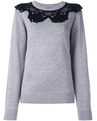 Женский серый свитер с круглым вырезом крючком от Marc Jacobs