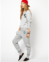 Женский серый свитер с круглым вырезом с принтом от Puma