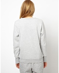 Женский серый свитер с круглым вырезом с принтом от Puma