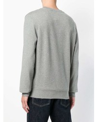 Мужской серый свитер с круглым вырезом с принтом от Calvin Klein