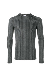Мужской серый свитер с круглым вырезом с принтом от Gmbh