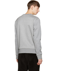 Мужской серый свитер с круглым вырезом с принтом от MSGM