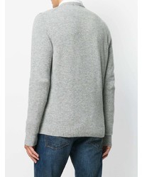 Мужской серый свитер с круглым вырезом с принтом от Woolrich