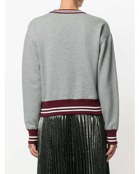 Женский серый свитер с круглым вырезом с принтом от N°21