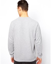 Мужской серый свитер с круглым вырезом с принтом от A Question Of