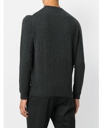 Мужской серый свитер с круглым вырезом с ромбами от Ballantyne