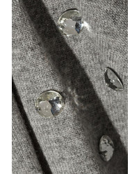 Женский серый свитер с круглым вырезом с украшением от Marc Jacobs
