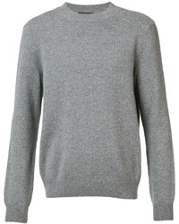 Мужской серый свитер с круглым вырезом от A.P.C.