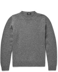 Мужской серый свитер с круглым вырезом от A.P.C.