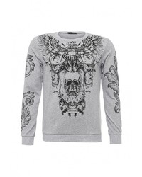 Мужской серый свитер с круглым вырезом от Aarhon