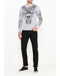 Мужской серый свитер с круглым вырезом от Aarhon