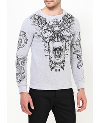 Мужской серый свитер с круглым вырезом от Aarhon