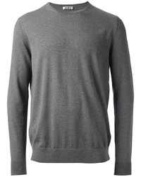 Мужской серый свитер с круглым вырезом от Acne Studios