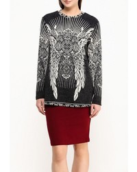 Женский серый свитер с круглым вырезом от Adzhedo