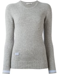 Женский серый свитер с круглым вырезом от Agnona
