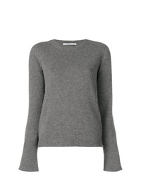 Женский серый свитер с круглым вырезом от Agnona