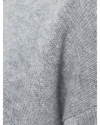 Женский серый свитер с круглым вырезом от MCQ