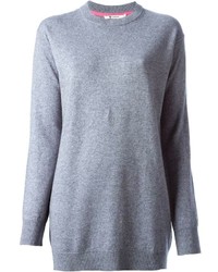 Женский серый свитер с круглым вырезом от Alexander Wang