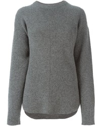 Женский серый свитер с круглым вырезом от Alexander Wang