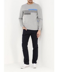 Мужской серый свитер с круглым вырезом от Antony Morato