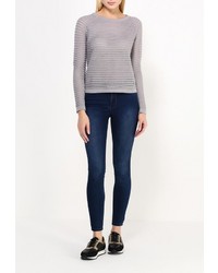 Женский серый свитер с круглым вырезом от Armani Jeans