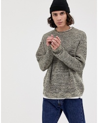 Мужской серый свитер с круглым вырезом от ASOS DESIGN