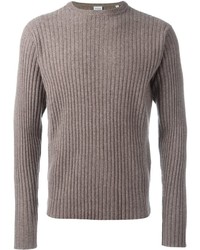 Мужской серый свитер с круглым вырезом от Aspesi