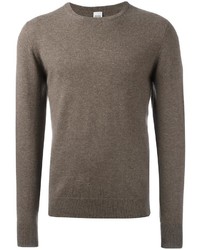 Мужской серый свитер с круглым вырезом от Aspesi