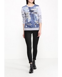 Женский серый свитер с круглым вырезом от Aurora Firenze