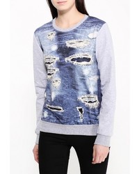 Женский серый свитер с круглым вырезом от Aurora Firenze