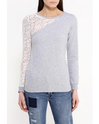 Женский серый свитер с круглым вырезом от Aurora Firenze