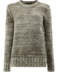 Женский серый свитер с круглым вырезом от Avant Toi