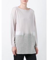 Женский серый свитер с круглым вырезом от Les Copains