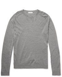 Мужской серый свитер с круглым вырезом от Balenciaga