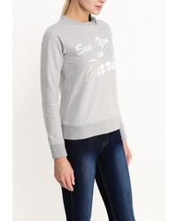 Женский серый свитер с круглым вырезом от Baon