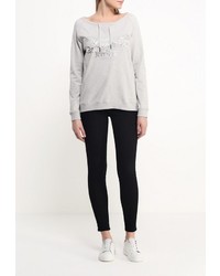 Женский серый свитер с круглым вырезом от Baon