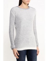 Женский серый свитер с круглым вырезом от Baon