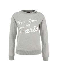 Женский серый свитер с круглым вырезом от Baon