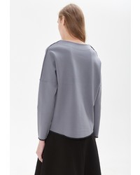 Женский серый свитер с круглым вырезом от Base Forms