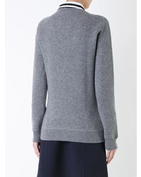 Женский серый свитер с круглым вырезом от Michael Kors Collection